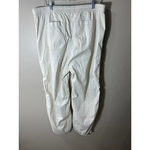 Hollister Adjustable Rise Parachute Baggy Utility Pants Cream Y2K Men XL NEW - Picture 2 of 13